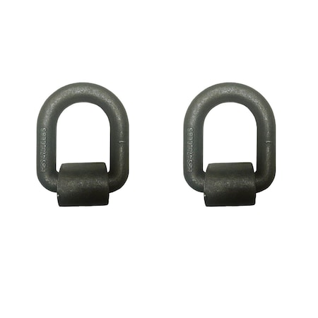 Tie 4 Safe 1" Weld On Lashing D-Ring w/ Cap, WLL, 15,000 lbs., PK2 FH24L-10-2